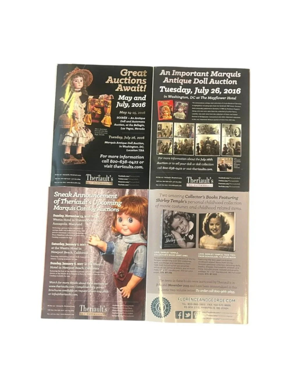 Doll News Magazine 2016 Full Year Lot 4 Issues Spring Summer Fall Winter UFDC